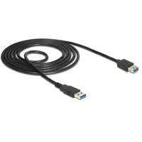 USB 3.0 Kabel mit Micro B screw lock nach USB A, 3m, Metallstecker